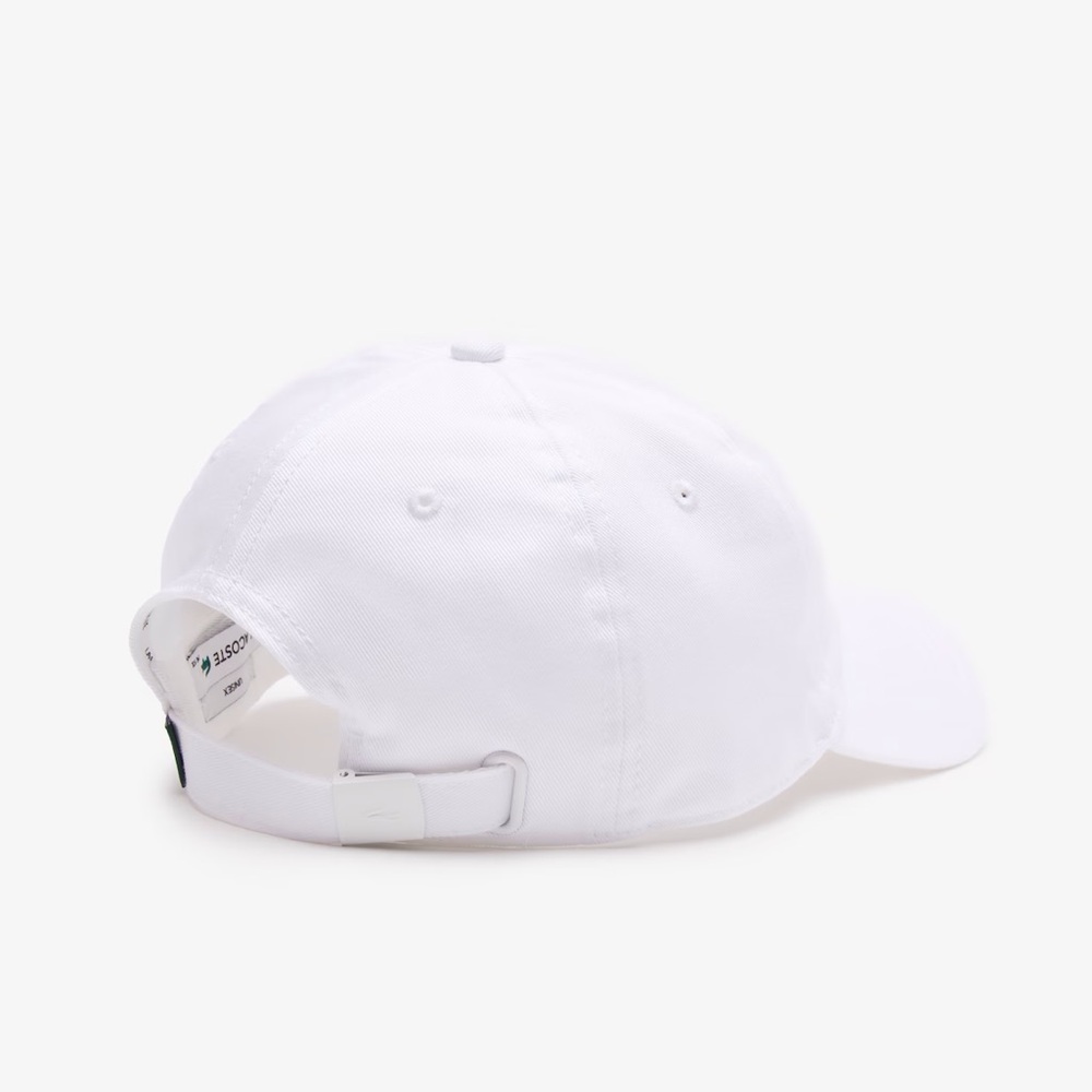 Lacoste Adjustable Cotton Twill Cap White - Picture 2 of 7